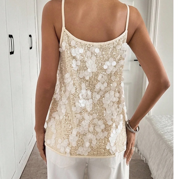 Luxe Sequin Regular Fit Cami Tank Top - Picture 6 of 8
